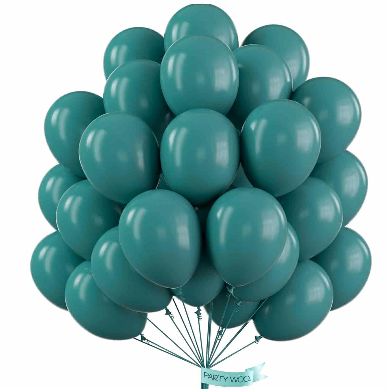 PartyWoo Metallic Green Balloons 50pcs 12 Inch Metallic Apple Green Latex Helium Balloons for Graduation Spring Forest Summer Wedding Engagement Baby Shower Birthday Party Decorations Green-G121