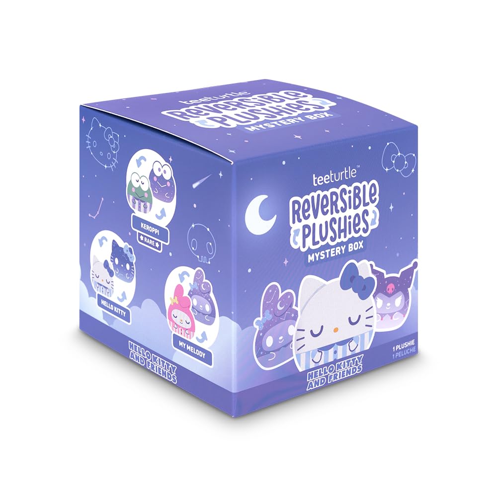 TeeTurtle Spooky Surprise Series Reversible Plushie Mystery Box - 3-Inch Mini Two-Sided Blind Box Plush with Embroidered Details - Cute Collectible Halloween Toy for Kids, Teens, and Adults