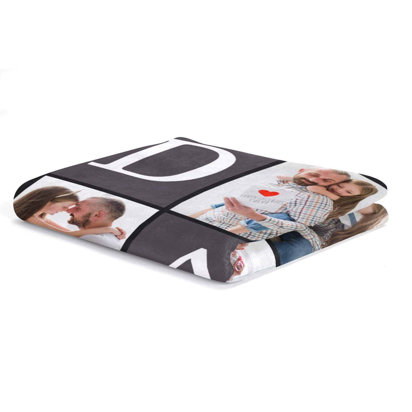inkArts Custom Blanket Throws with Photos Text Personalized with Picture Customizable, Customize for Mom, Dad, Couple, Girlfriend, Boyfriend, Husband & Wife