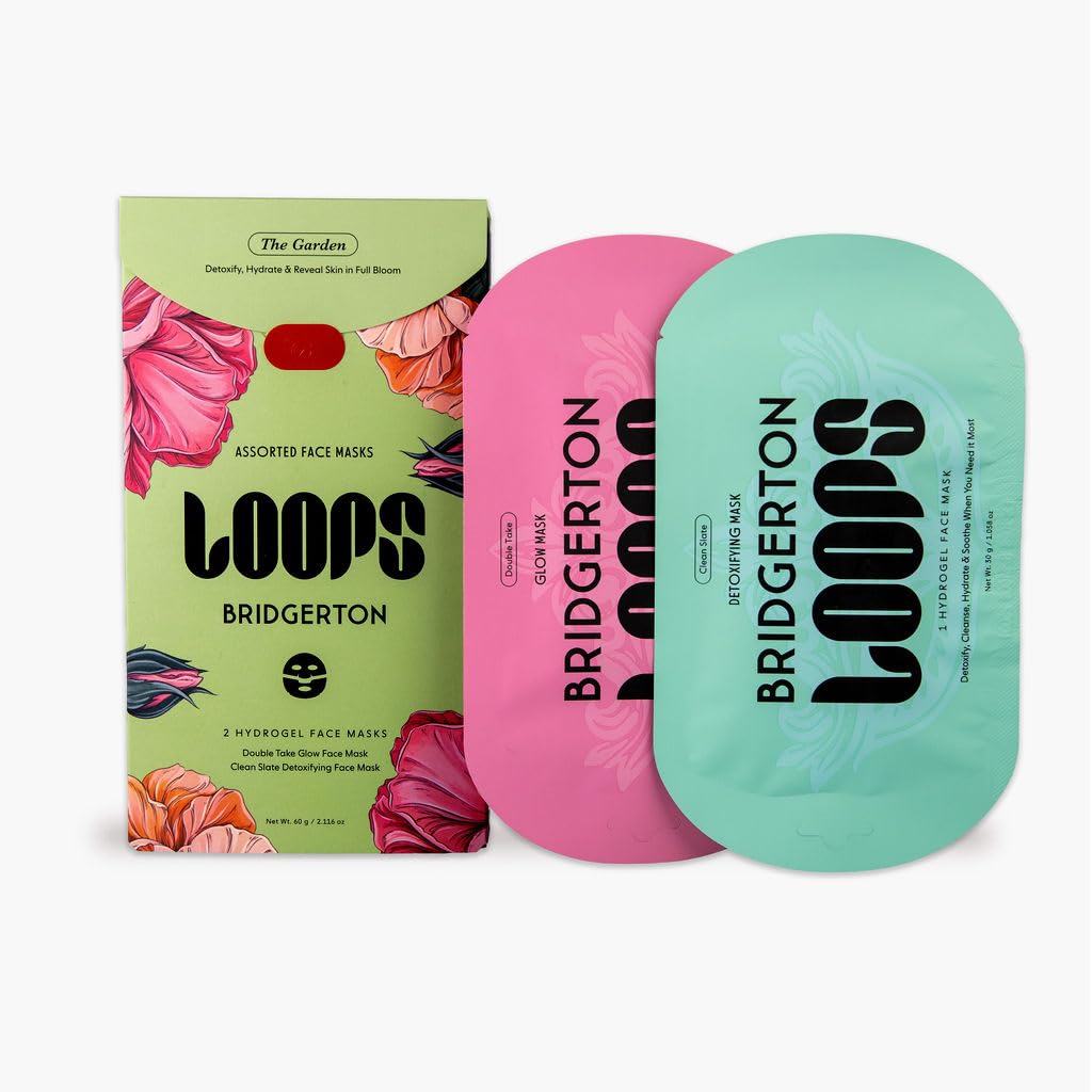 LOOPS DOUBLE TAKE - Glow Korean Hydrogel Face Masks - Calms and Soothes Skin - Refine Pores and Smooth for a Flawless Face - Hydrating Skin Mask Face Mask Leaves You Refreshed and Loumonus 5pc