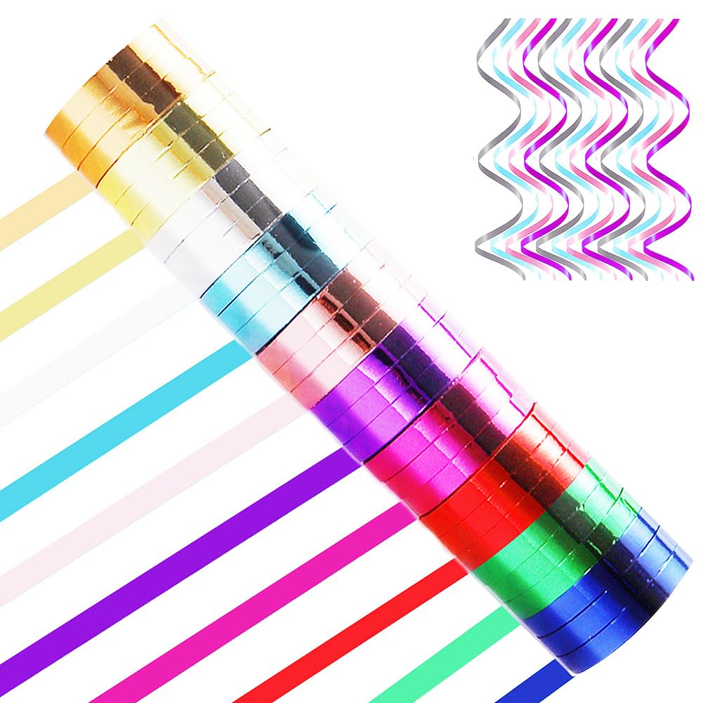 30 Roll 15 Colors Curling Ribbons for Crafts Bows Present Wrapping Ribbon Florist Wedding Party Festival Art Craft Decor, Separate Rolls, 11 Yards Per Roll, 3/16 Inch Wide 3/16" - Set1