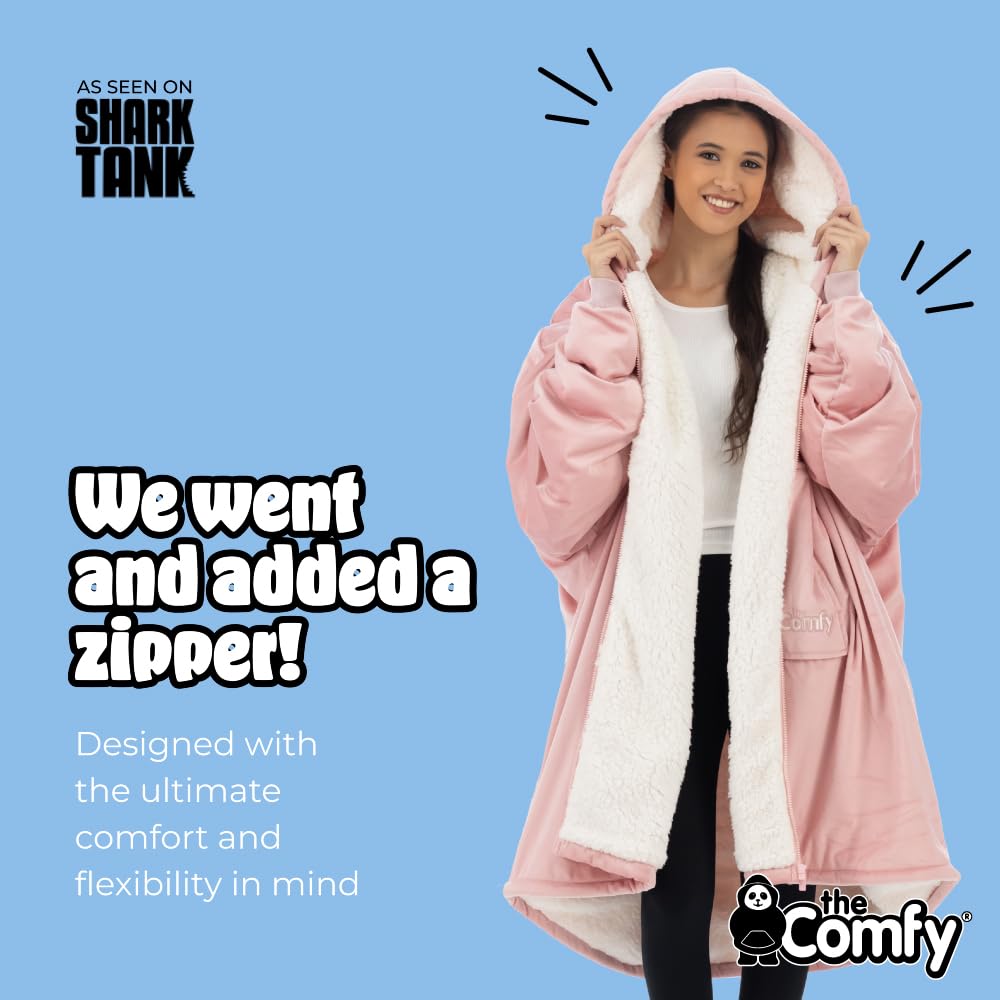 THE COMFY Original | From Shark Tank | Patented | Oversized Sherpa Wearable Blanket Hoodie| Gift for Women & Men | One Size