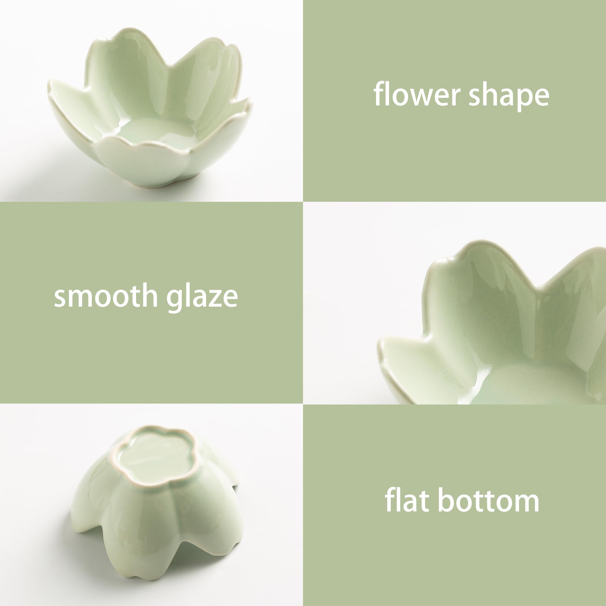 Flower Ring Holder Dish, Ceramic Jewelry Tray Dish, Small Trinket Dish, Jewelry Plate Bowl, Cute Jewlery Ring Holder Dish, Aesthetic Room Decor, Christmas Birthday Gifts for Women, 1 pack (blue)