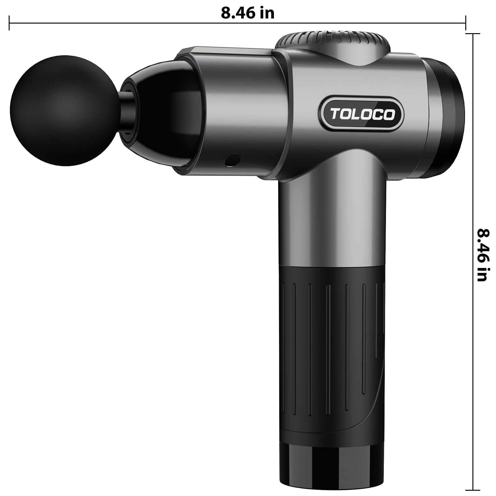 TOLOCO Massage Gun, Deep Tissue Back Massage for Athletes for Pain Relief, Percussion Massager with 10 Massages Heads & Silent Brushless Motor, Fathers Day Dad Gifts, Black