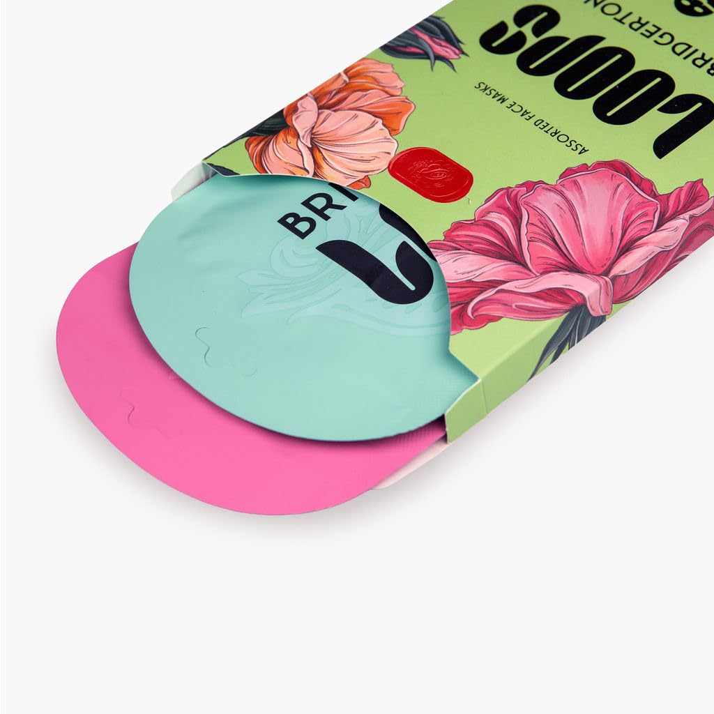 LOOPS DOUBLE TAKE - Glow Korean Hydrogel Face Masks - Calms and Soothes Skin - Refine Pores and Smooth for a Flawless Face - Hydrating Skin Mask Face Mask Leaves You Refreshed and Loumonus 5pc