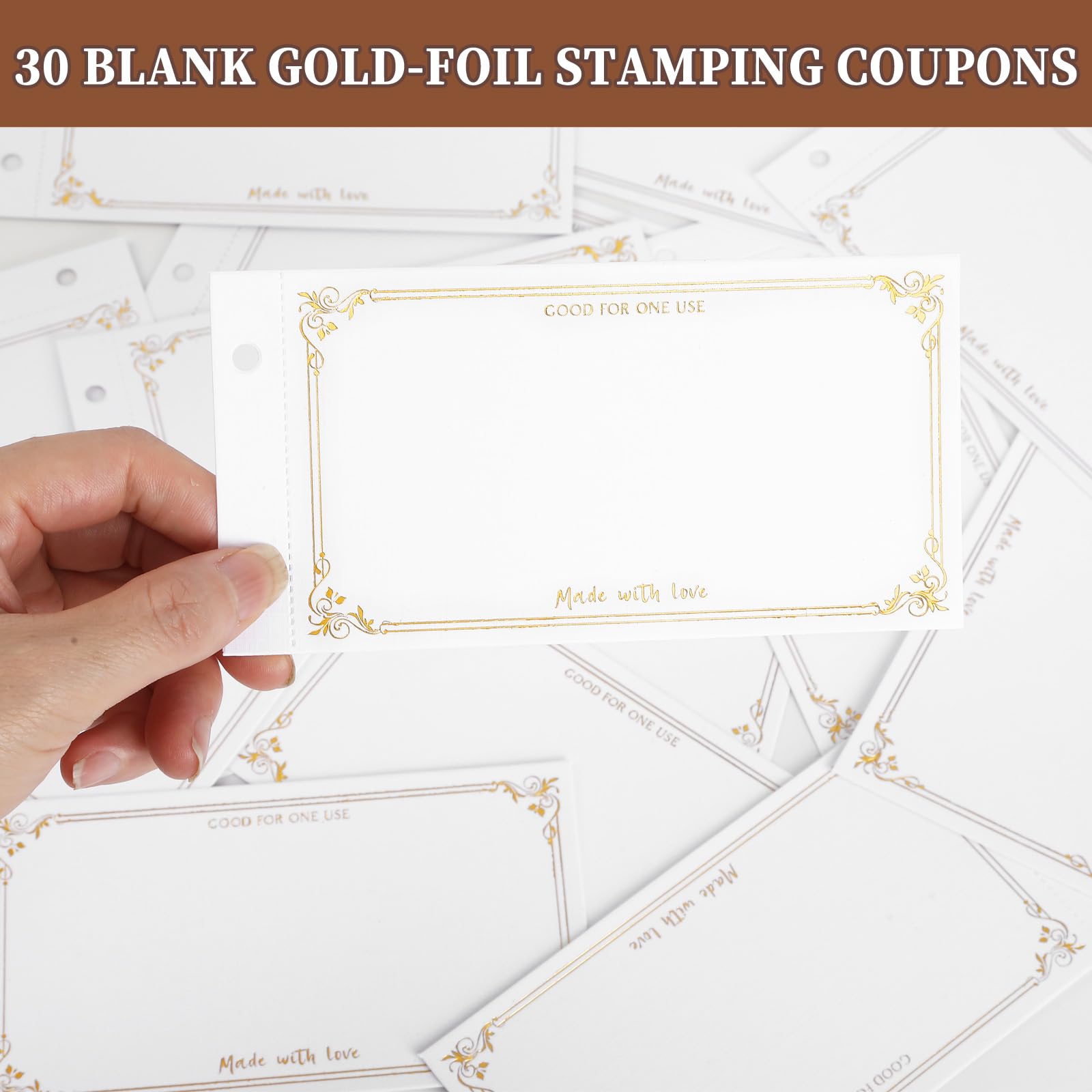 Love Coupons for Him – 30 Blank Personalized Coupons | Romantic Valentines Gifts for Him, Thoughtful Valentines Day Gifts for Husband, Cute Vday Gift for Boyfriend (Ruby Red)
