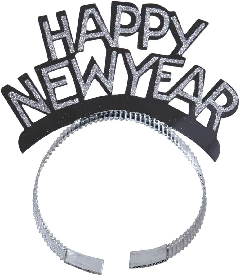 BinaryABC Happy New Year Headband Tiara,New Years Party Favor,New Years Eve Party Decorations 12Pcs