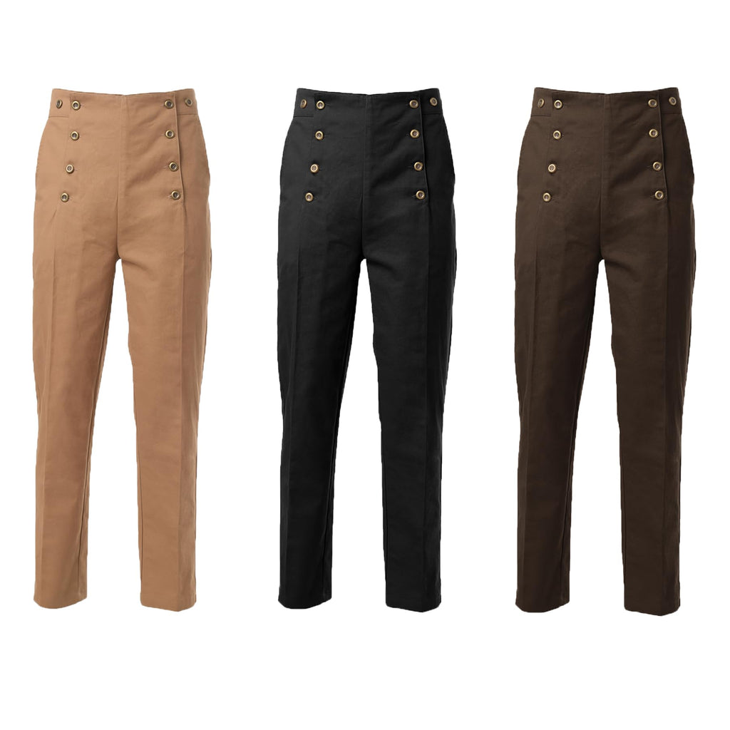 BPURB Mens Victorian Pants Cosplay Costume Steampunk Gothic Pants Trousers