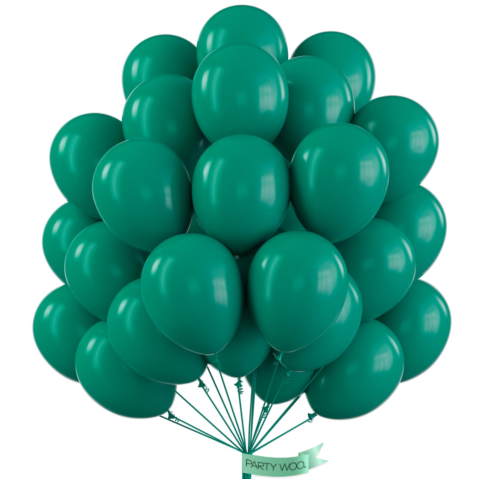 PartyWoo Metallic Green Balloons 50pcs 12 Inch Metallic Apple Green Latex Helium Balloons for Graduation Spring Forest Summer Wedding Engagement Baby Shower Birthday Party Decorations Green-G121