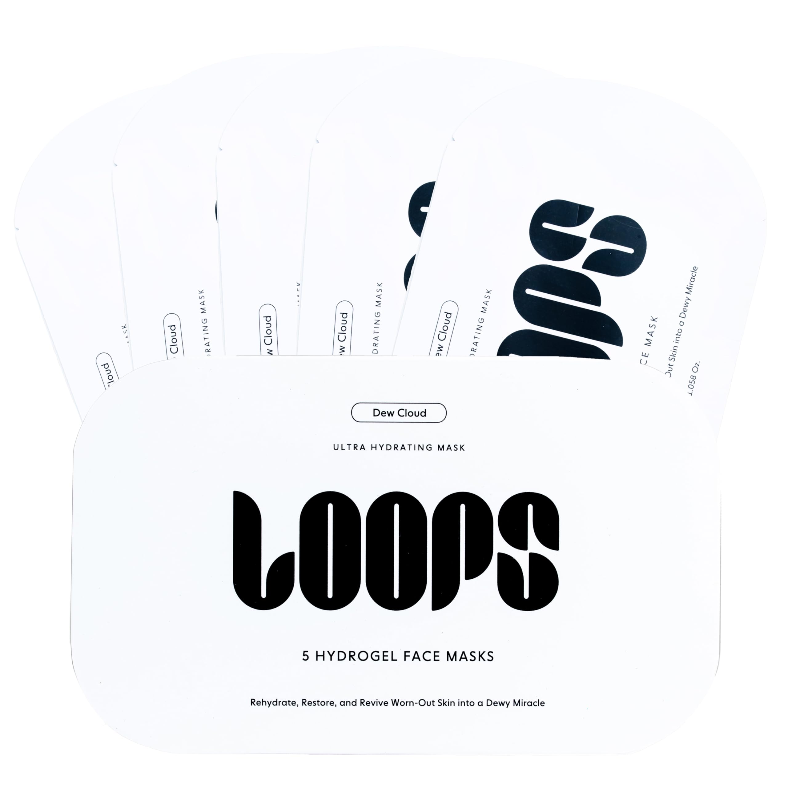 LOOPS DOUBLE TAKE - Glow Korean Hydrogel Face Masks - Calms and Soothes Skin - Refine Pores and Smooth for a Flawless Face - Hydrating Skin Mask Face Mask Leaves You Refreshed and Loumonus 5pc