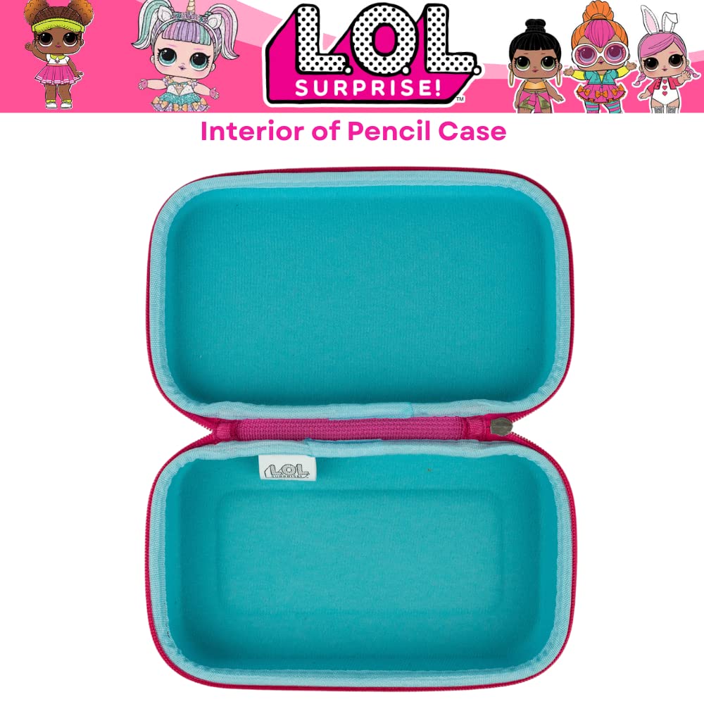 Innovative Designs Barbie Pencil Case Set with Stickers and Gel Pens for Kids, Molded with Zip Closure, Pink