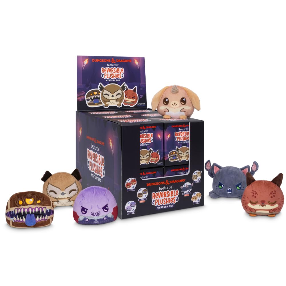 TeeTurtle Spooky Surprise Series Reversible Plushie Mystery Box - 3-Inch Mini Two-Sided Blind Box Plush with Embroidered Details - Cute Collectible Halloween Toy for Kids, Teens, and Adults