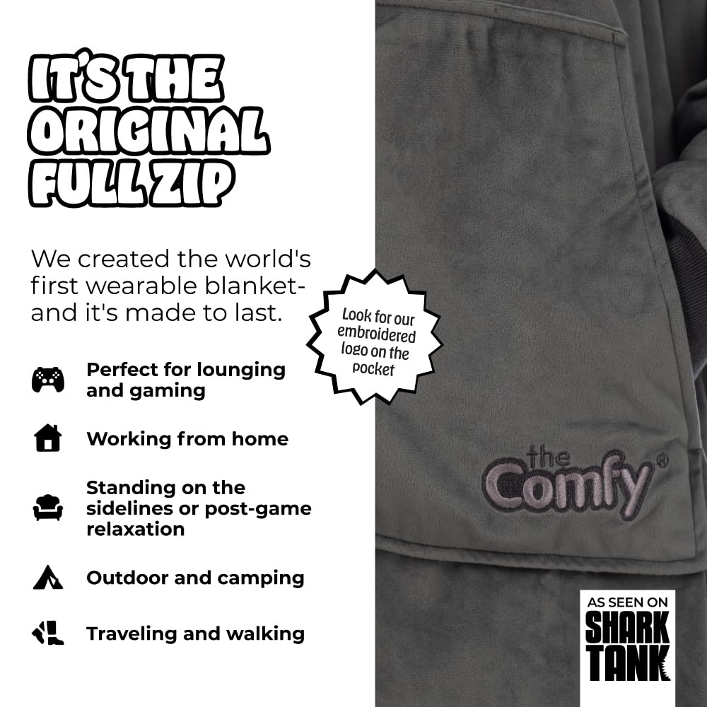 THE COMFY Original | From Shark Tank | Patented | Oversized Sherpa Wearable Blanket Hoodie| Gift for Women & Men | One Size