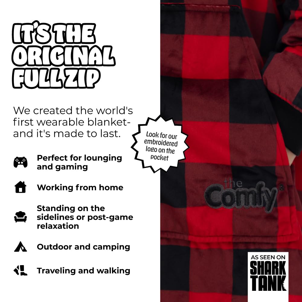 THE COMFY Original | From Shark Tank | Patented | Oversized Sherpa Wearable Blanket Hoodie| Gift for Women & Men | One Size