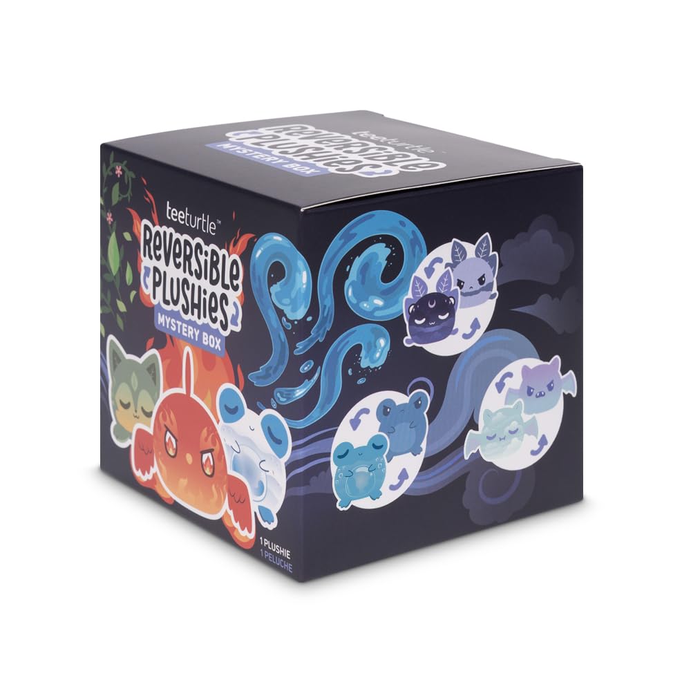 TeeTurtle Spooky Surprise Series Reversible Plushie Mystery Box - 3-Inch Mini Two-Sided Blind Box Plush with Embroidered Details - Cute Collectible Halloween Toy for Kids, Teens, and Adults