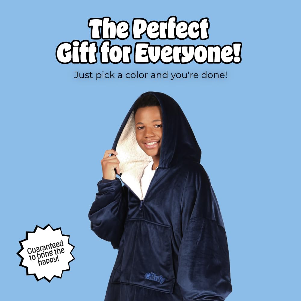 THE COMFY Original | From Shark Tank | Patented | Oversized Sherpa Wearable Blanket Hoodie| Gift for Women & Men | One Size