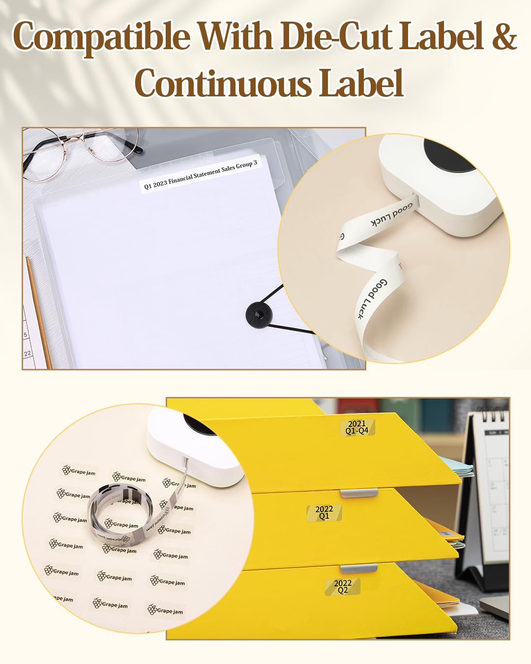 Phomemo Label Maker, D30 Portable Bluetooth Label Maker Machine with Tape, Small Mini Label Printer, Multiple Templates Fonts Icon Labeler for Home, School, Office
