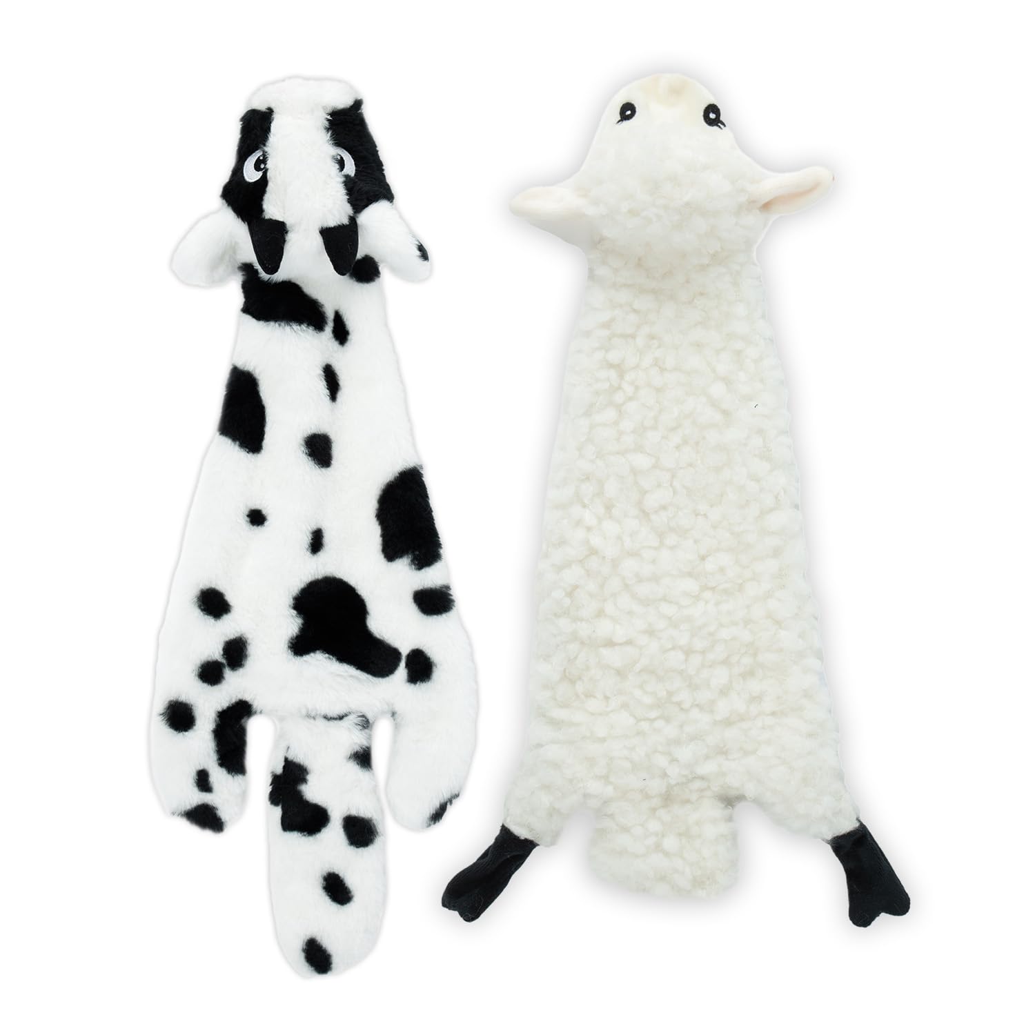 Best Pet Supplies Squeaky Dog Toys with Soft Durable Fabric for Small, Medium and Large Pets Interactive Toy for Indoor Play, Supports Active Biting and Play - 4 Figures, Small