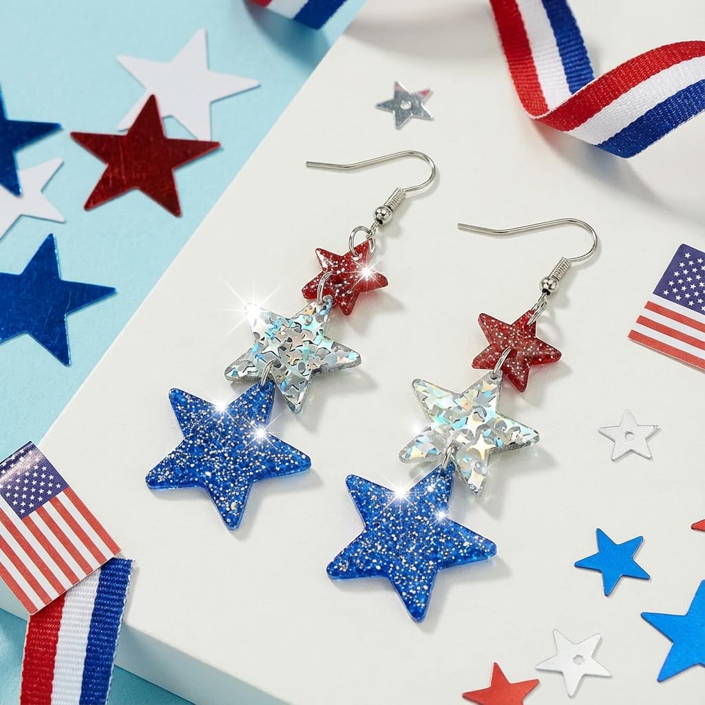 Halloween, Christmas, 4th of July Patriotic Earrings, Holiday Earrings Independence Day Stud Dangle Drop Earrings Hook Fashion Jewelry Gift for Women