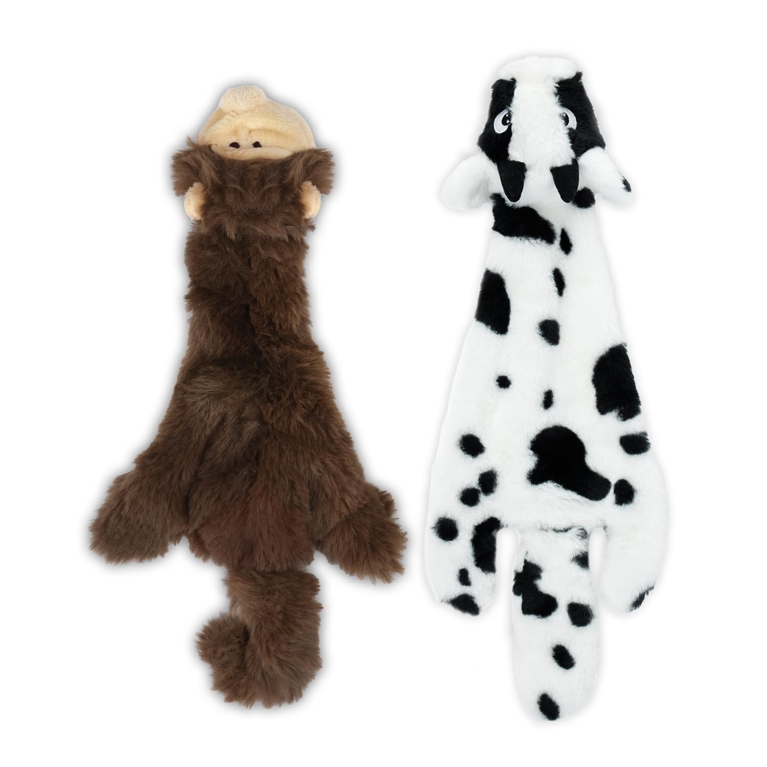 Best Pet Supplies Squeaky Dog Toys with Soft Durable Fabric for Small, Medium and Large Pets Interactive Toy for Indoor Play, Supports Active Biting and Play - 4 Figures, Small