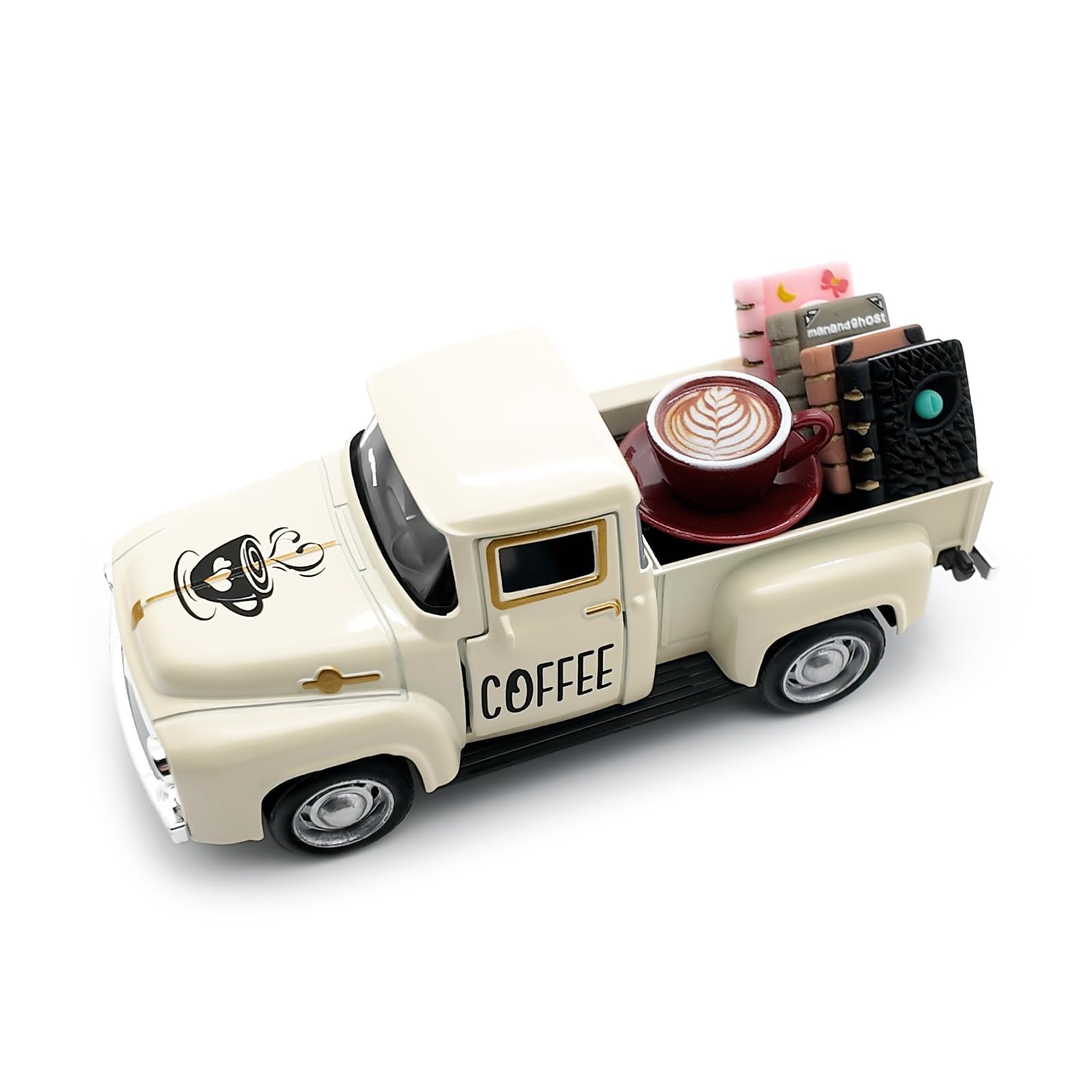 Thanksgiving Fall Decorations Indoor Farmhouse Vintage Metal Truck with Mini Fake Pumpkins Acorn Pine Cones Harvest Decor for Fall Tiered Tray Thanksgiving Centerpieces for Table Home Kitchen Party