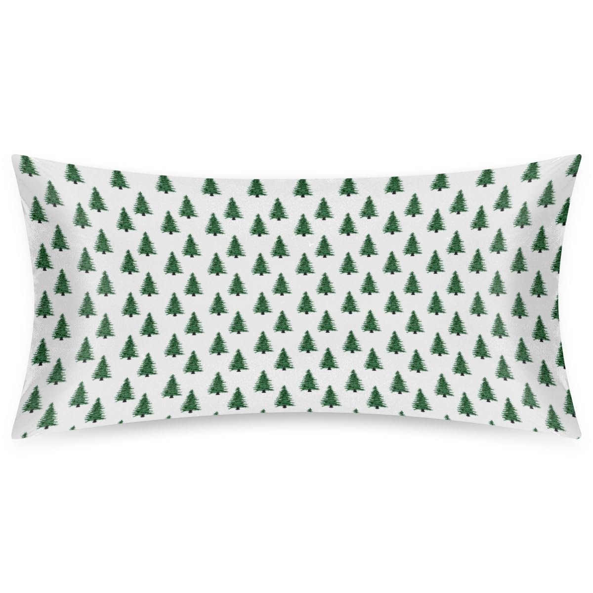 Christmas Light Trees Satin Pillow Case for Hair and Skin Satin Pillowcase Without Zipper Pillowcase, Standard Size Slip Silk Pillow Cases 20"x26" Silk Pillowcases for Bedroom Sofa Home Decor