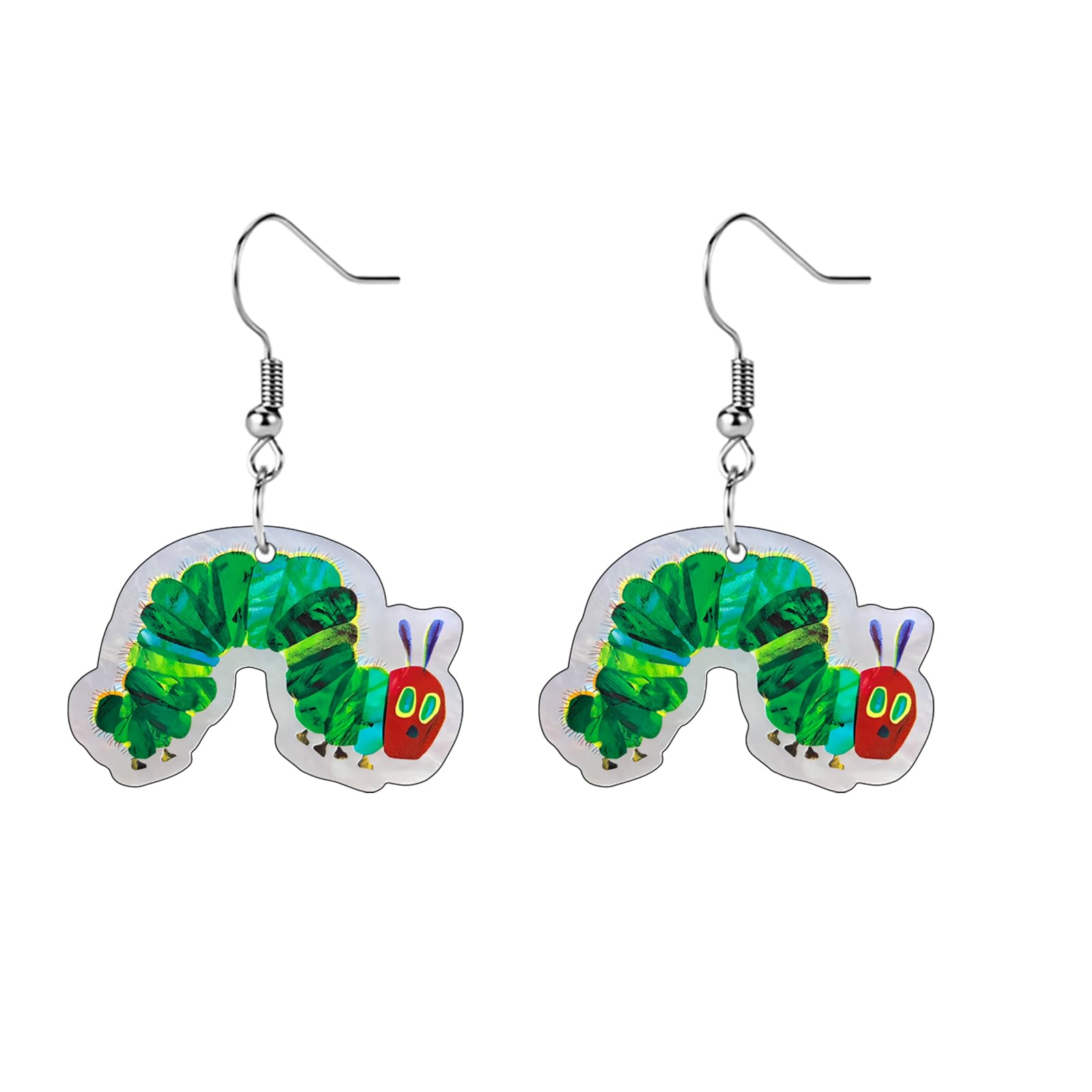 Funny Dog Sunflower Paw Print Earrings for Women - Unique & Quirky Funky Acrylic Dangle Earrings, Cute & Silly Novelty Design, Wacky & Crazy Earrings for Fun Lovers