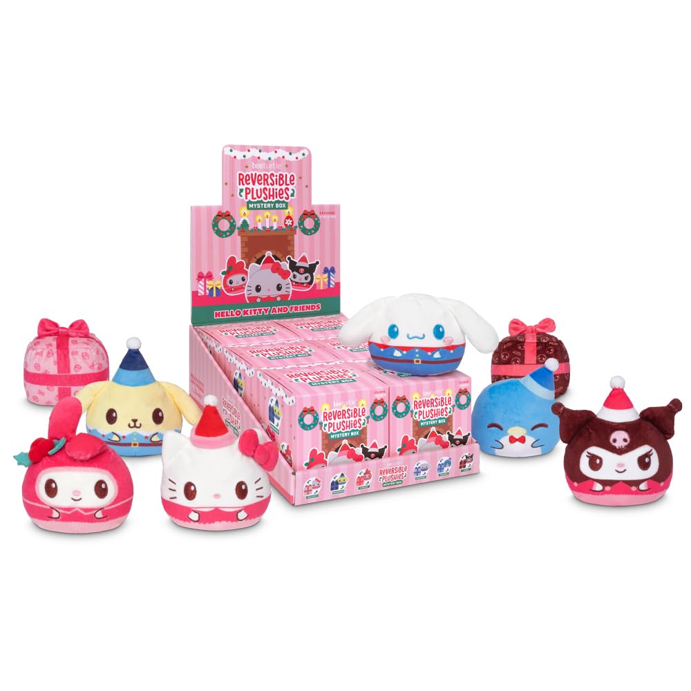 TeeTurtle Spooky Surprise Series Reversible Plushie Mystery Box - 3-Inch Mini Two-Sided Blind Box Plush with Embroidered Details - Cute Collectible Halloween Toy for Kids, Teens, and Adults