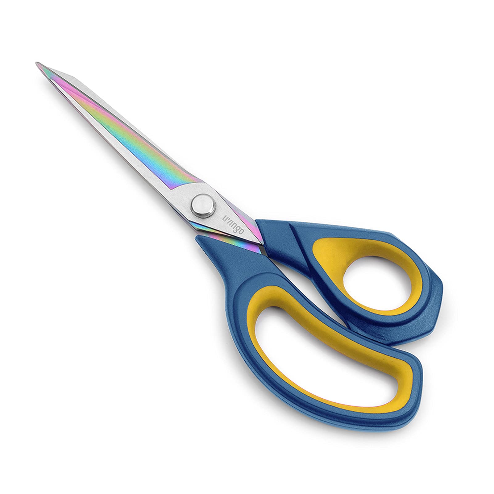 LIVINGO Premium Tailor Scissors Heavy Duty Multi-Purpose Titanium Coating Forged Stainless Steel Sewing Fabric Leather Dressmaking Comfort Grip Shears Professional Crafting (9.5 INCH)