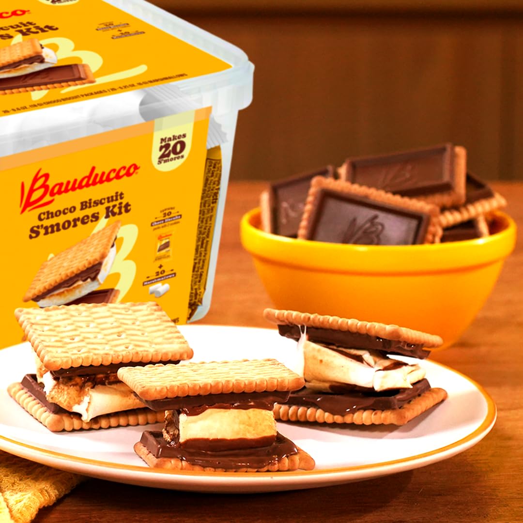 Bauducco Choco Biscuit Cookies Gift Tin – Crispy Chocolate-Covered Biscuits, Individually Wrapped for Snacking, Sharing, or Holiday Gifting, 5.7 oz (Pack of 9)