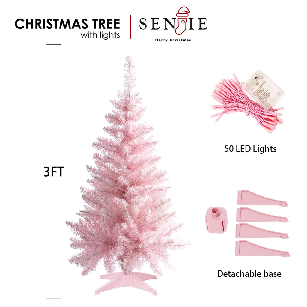 Small Christmas Tree 3FT Artificial Desktop Xmas Tree for Holiday Decor 160 Branch Tips,Green