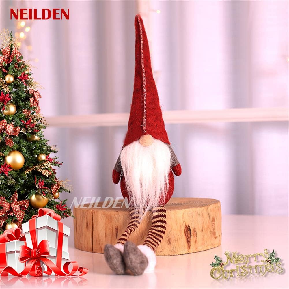 BWFY 3pcs new Christmas Decoration Long Legs Rudolph Doll Christmas Children Gift Hotel mall Window Decoration