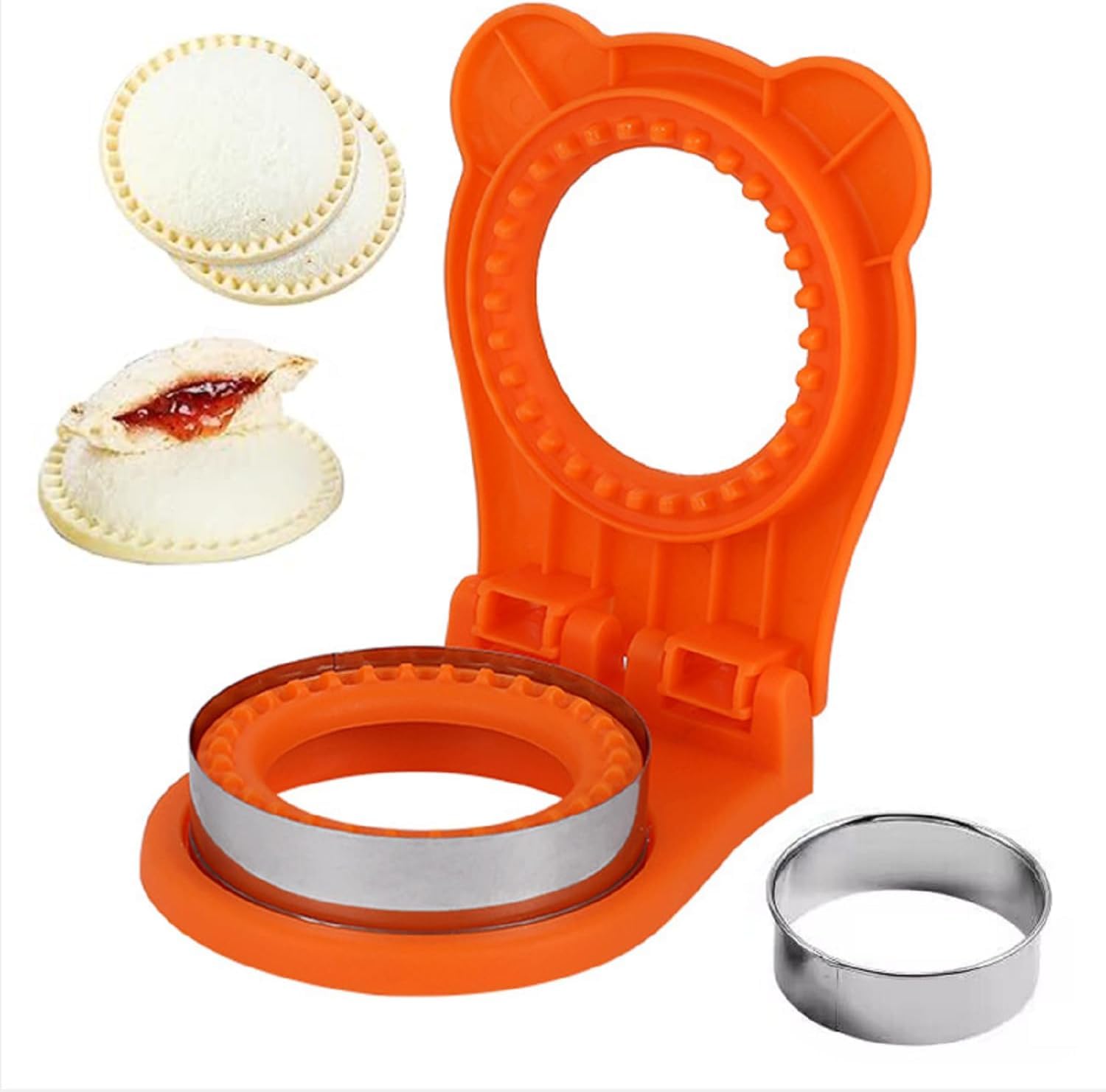 Uncrustable Sandwich Maker, Circle Shape 3.7 Inch Sandwich Cutter and Sealer for Kids Breakfast and Lunchboxes, Green