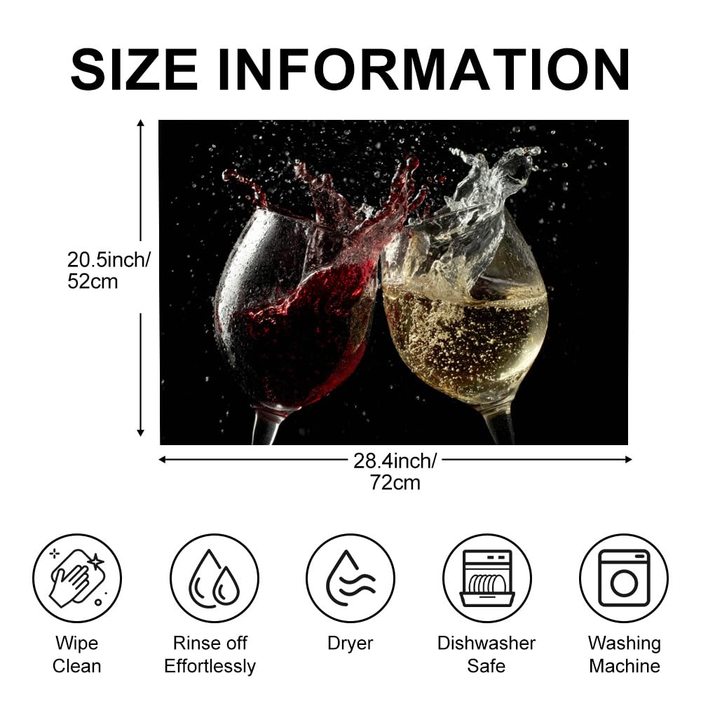 Stove Mat 28.35 x 20.47 Inch Christmas Fireplace and Tree Design Cozy Living Room Holiday Scene Decorative Kitchen Countertop Cover Reusable Flexible Mat for Gas Range Electric Stove Home Winter Décor