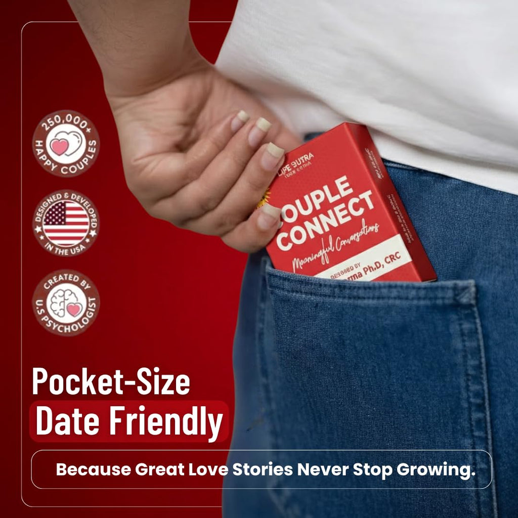 Life Sutra Couple Reconnect 3 in 1 Game - 200 Classsic Conversation Cards, 100 Scratch Off Date Adventures and Endless Date Nights Combinations with The Couples Dice Game. Ideal Valentine's Gift