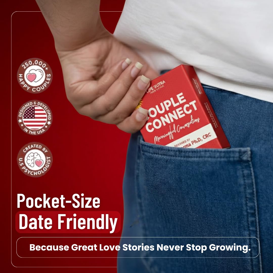 Life Sutra Couple Reconnect 3 in 1 Game - 200 Classsic Conversation Cards, 100 Scratch Off Date Adventures and Endless Date Nights Combinations with The Couples Dice Game. Ideal Valentine's Gift