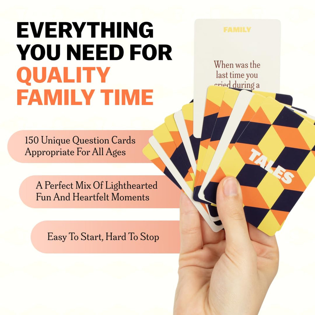 TALES 150 Life Story Interview Kit, Conversation Cards, for Grandparents, Parents, Families, Adults, Game Night, Road Trips, Dinner Table, Getting to Know You (New Edition)