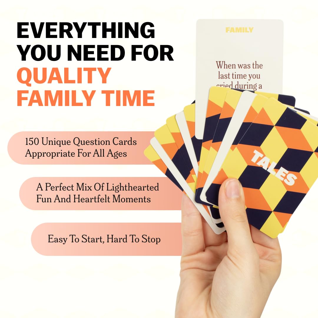 TALES 150 Life Story Interview Kit, Conversation Cards, for Grandparents, Parents, Families, Adults, Game Night, Road Trips, Dinner Table, Getting to Know You (New Edition)