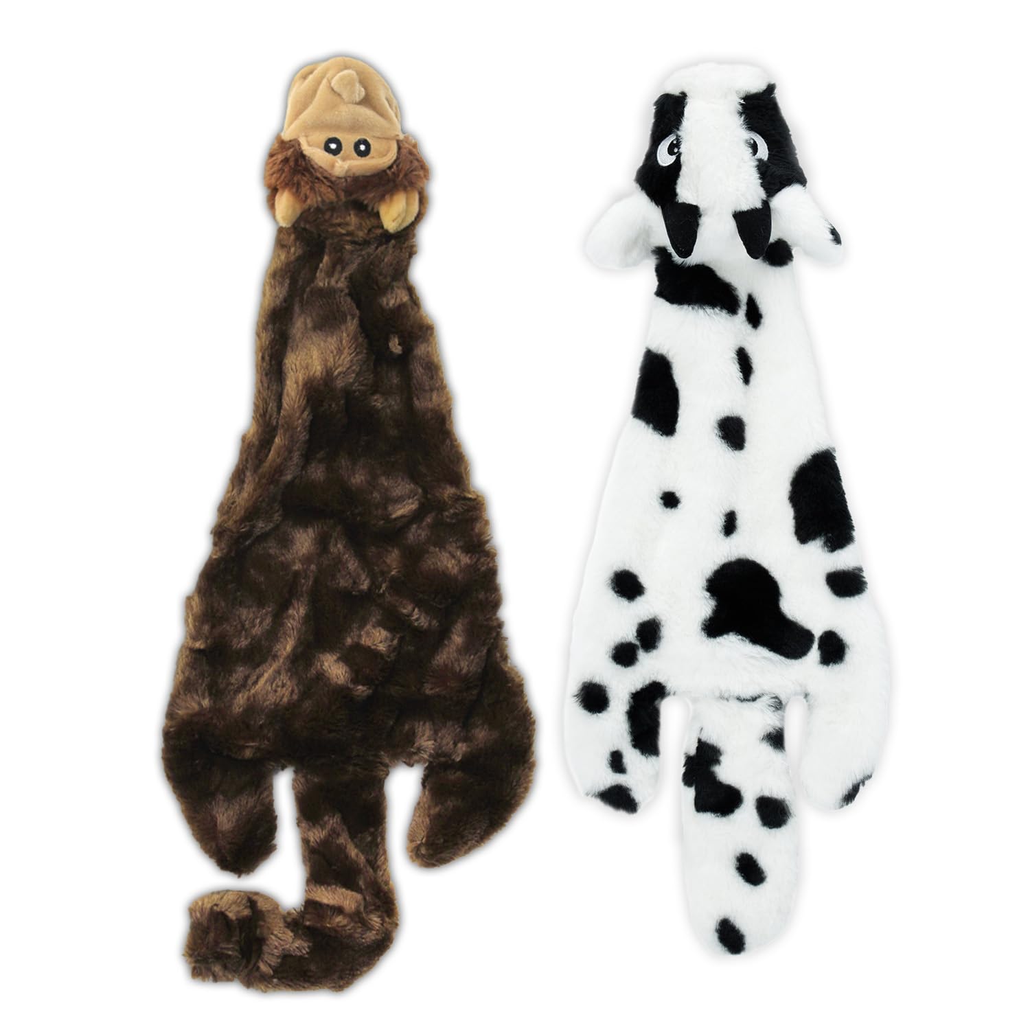 Best Pet Supplies Squeaky Dog Toys with Soft Durable Fabric for Small, Medium and Large Pets Interactive Toy for Indoor Play, Supports Active Biting and Play - 4 Figures, Small