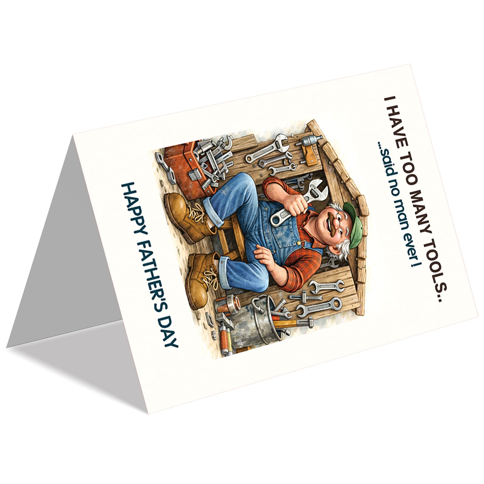 IDU Fathers Day Card, Funny Fathers Day Cards Gifts Decorations for Dad from Daughter, Happy Father's Day Cards Gifts Ideas with Envelope, Cute Humor Like Father Like Daughter Card