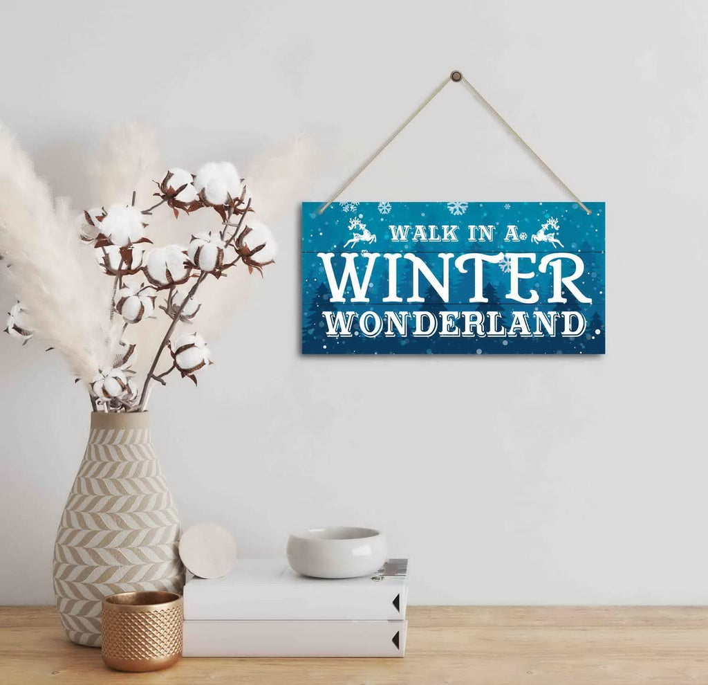Christmas Door Sign Decor, Not a Creature was Stirring, not Even a Mouse, Winter Seasonal Christmas Wall Art Hanging Wooden Sign Merry Xmas Holiday Decorations for Home Outside Indoor
