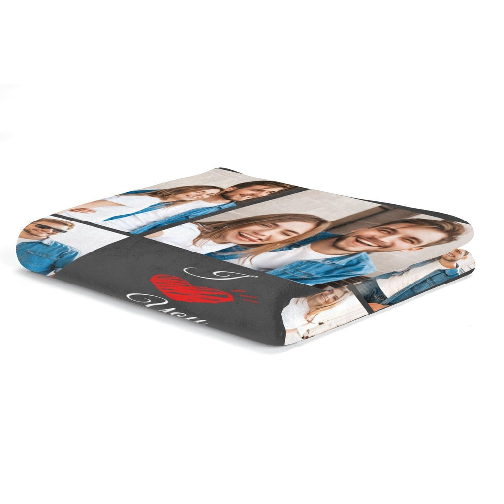 inkArts Custom Blanket Throws with Photos Text Personalized with Picture Customizable, Customize for Mom, Dad, Couple, Girlfriend, Boyfriend, Husband & Wife
