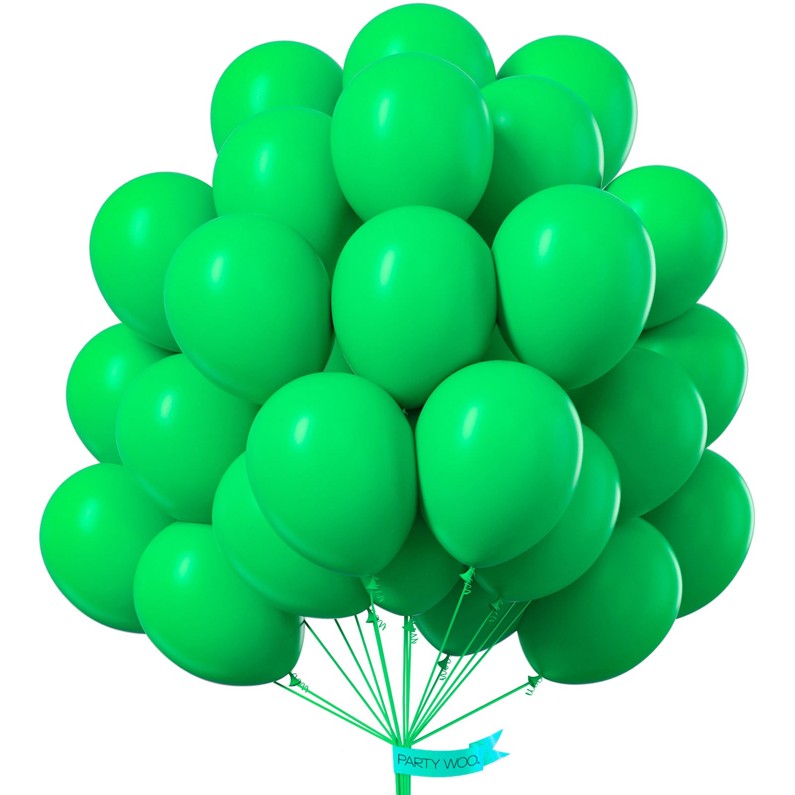 PartyWoo Metallic Green Balloons 50pcs 12 Inch Metallic Apple Green Latex Helium Balloons for Graduation Spring Forest Summer Wedding Engagement Baby Shower Birthday Party Decorations Green-G121