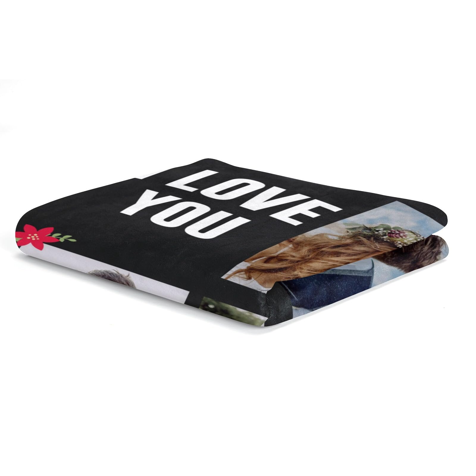 inkArts Custom Blanket Throws with Photos Text Personalized with Picture Customizable, Customize for Mom, Dad, Couple, Girlfriend, Boyfriend, Husband & Wife