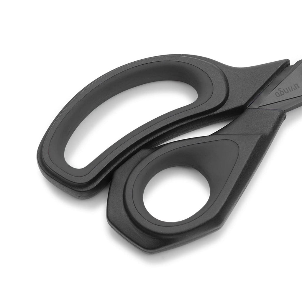 LIVINGO Premium Tailor Scissors Heavy Duty Multi-Purpose Titanium Coating Forged Stainless Steel Sewing Fabric Leather Dressmaking Comfort Grip Shears Professional Crafting (9.5 INCH)
