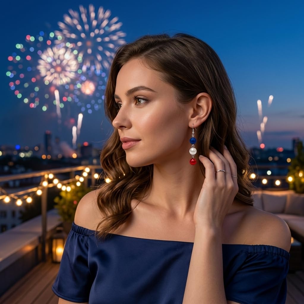Halloween, Christmas, 4th of July Patriotic Earrings, Holiday Earrings Independence Day Stud Dangle Drop Earrings Hook Fashion Jewelry Gift for Women