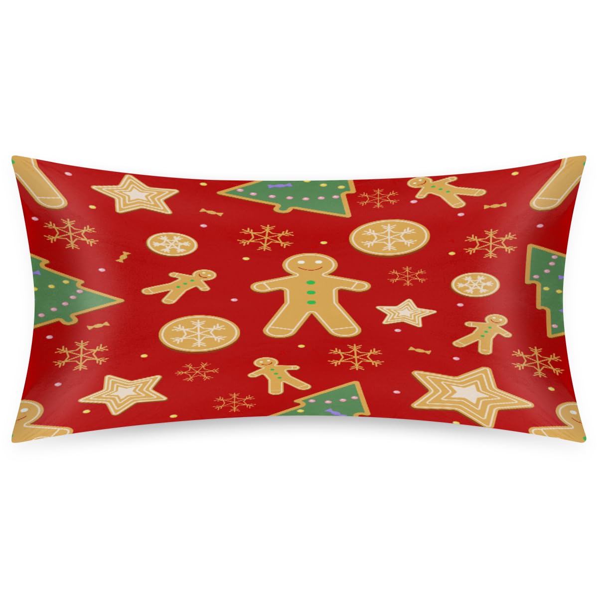 Christmas Light Trees Satin Pillow Case for Hair and Skin Satin Pillowcase Without Zipper Pillowcase, Standard Size Slip Silk Pillow Cases 20"x26" Silk Pillowcases for Bedroom Sofa Home Decor