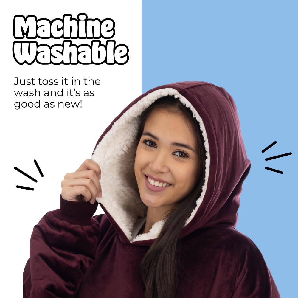 THE COMFY Original | From Shark Tank | Patented | Oversized Sherpa Wearable Blanket Hoodie| Gift for Women & Men | One Size