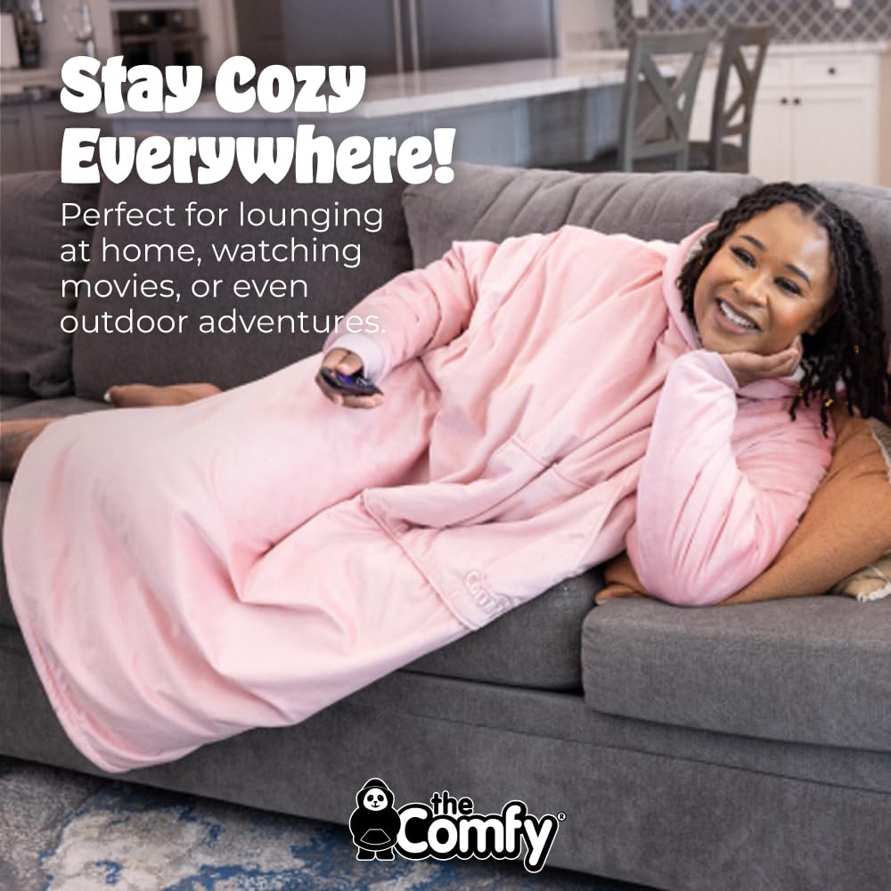 THE COMFY Original | From Shark Tank | Patented | Oversized Sherpa Wearable Blanket Hoodie| Gift for Women & Men | One Size