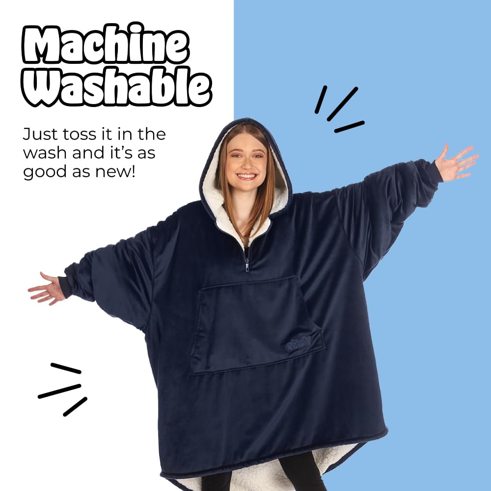 THE COMFY Original | From Shark Tank | Patented | Oversized Sherpa Wearable Blanket Hoodie| Gift for Women & Men | One Size